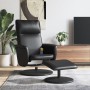 Reclining massage armchair with footrest in black synthetic leather by , Armchairs - Ref: Foro24-356560, Price: 167,27 €, Dis...