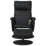 Sillón reclinable masaje con reposapiés cuero sintético negro de , Sillones - Ref: Foro24-356560, Precio: 167,27 €, Descuento: %