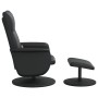 Sillón reclinable masaje con reposapiés cuero sintético negro de , Sillones - Ref: Foro24-356560, Precio: 167,27 €, Descuento: %