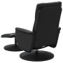 Sillón reclinable masaje con reposapiés cuero sintético negro de , Sillones - Ref: Foro24-356560, Precio: 167,27 €, Descuento: %