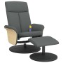 Sillón reclinable de masaje con reposapiés tela gris oscuro de , Sillones - Ref: Foro24-356543, Precio: 173,83 €, Descuento: %