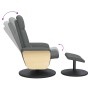 Dark gray fabric reclining massage chair with footrest by , Armchairs - Ref: Foro24-356543, Price: 171,36 €, Discount: %