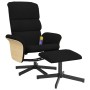 Sillón reclinable de masaje con reposapiés tela negro de , Sillones - Ref: Foro24-356624, Precio: 142,07 €, Descuento: %