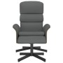 Sillón reclinable con reposapiés tela gris oscuro de , Sillones - Ref: Foro24-356611, Precio: 207,35 €, Descuento: %