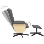 Sillón reclinable con reposapiés tela gris oscuro de , Sillones - Ref: Foro24-356611, Precio: 207,35 €, Descuento: %