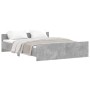 Estructura de cama con cabecero piecero gris hormigón 140x200cm de , Camas y somieres - Ref: Foro24-3203750, Precio: 156,01 €...