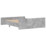 Estructura de cama con cabecero piecero gris hormigón 140x200cm de , Camas y somieres - Ref: Foro24-3203750, Precio: 156,01 €...