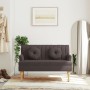 Bench with cushions dark brown fabric 113x64.5x75.5 cm by , Banks - Ref: Foro24-372133, Price: 175,41 €, Discount: %