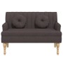 Bench with cushions dark brown fabric 113x64.5x75.5 cm by , Banks - Ref: Foro24-372133, Price: 175,41 €, Discount: %