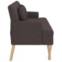 Bench with cushions dark brown fabric 113x64.5x75.5 cm by , Banks - Ref: Foro24-372133, Price: 175,41 €, Discount: %