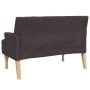 Banco con cojines tela marrón oscuro 113x64,5x75,5 cm de , Bancos - Ref: Foro24-372133, Precio: 175,41 €, Descuento: %