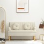 Bench with linen fabric cushions 113x64.5x75.5 cm by , Banks - Ref: Foro24-372138, Price: 183,42 €, Discount: %