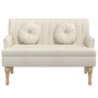 Bench with linen fabric cushions 113x64.5x75.5 cm by , Banks - Ref: Foro24-372138, Price: 183,42 €, Discount: %