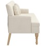 Bench with linen fabric cushions 113x64.5x75.5 cm by , Banks - Ref: Foro24-372138, Price: 183,42 €, Discount: %