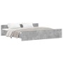 Estructura de cama con cabecero piecero gris hormigón 180x200cm de , Camas y somieres - Ref: Foro24-3203771, Precio: 141,99 €...