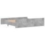 Estructura de cama con cabecero piecero gris hormigón 180x200cm de , Camas y somieres - Ref: Foro24-3203771, Precio: 141,99 €...