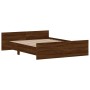 Estructura de cama con cabecero piecero roble marrón 160x200 cm de , Camas y somieres - Ref: Foro24-3203767, Precio: 150,99 €...