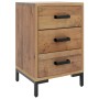 Brown recycled solid pine wood bedside table 40x30x55 cm by vidaXL, Nightstands - Ref: Foro24-349913, Price: 117,10 €, Discou...