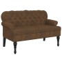 Banco con respaldo ante sintético marrón 119,5x64,5x75 cm de , Bancos - Ref: Foro24-372165, Precio: 201,32 €, Descuento: %