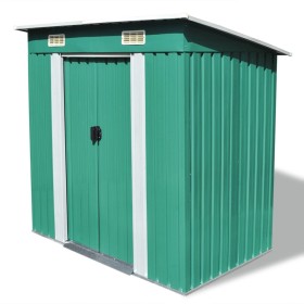 Green metal garden shed by vidaXL, Sheds - Ref: Foro24-42908, Price: 214,32 €, Discount: %