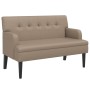 Banco con respaldo cuero sintético capuchino 112x65,5x75 cm de , Bancos - Ref: Foro24-372152, Precio: 162,18 €, Descuento: %