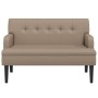 Bench with backrest cappuccino synthetic leather 112x65.5x75 cm by , Banks - Ref: Foro24-372152, Price: 162,18 €, Discount: %