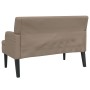 Banco con respaldo cuero sintético capuchino 112x65,5x75 cm de , Bancos - Ref: Foro24-372152, Precio: 162,18 €, Descuento: %