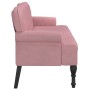 Bench with pink velvet backrest 119.5x64.5x75 cm by , Banks - Ref: Foro24-372159, Price: 184,33 €, Discount: %