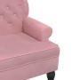 Bench with pink velvet backrest 119.5x64.5x75 cm by , Banks - Ref: Foro24-372159, Price: 184,33 €, Discount: %