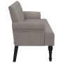 Bench with backrest in taupe gray fabric 120x62x75.5 cm by , Banks - Ref: Foro24-372125, Price: 180,57 €, Discount: %