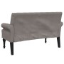 Banco con respaldo tela gris taupe 120x62x75,5 cm de , Bancos - Ref: Foro24-372125, Precio: 180,57 €, Descuento: %