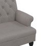 Bench with backrest in taupe gray fabric 120x62x75.5 cm by , Banks - Ref: Foro24-372125, Price: 180,57 €, Discount: %