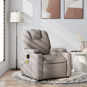 Sillón de masaje reclinable de tela gris taupé de , Sillones - Ref: Foro24-372385, Precio: 254,34 €, Descuento: %