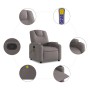 Taupe gray fabric reclining massage chair by , Armchairs - Ref: Foro24-372385, Price: 241,56 €, Discount: %