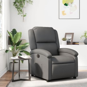 Gray synthetic leather recliner by , Armchairs - Ref: Foro24-371778, Price: 235,77 €, Discount: %