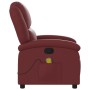 Reclining massage armchair in synthetic red wine leather by , Armchairs - Ref: Foro24-371786, Price: 212,78 €, Discount: %