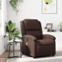 Reclining massage armchair in brown synthetic leather by , Armchairs - Ref: Foro24-371784, Price: 234,99 €, Discount: %