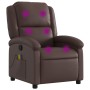 Reclining massage armchair in brown synthetic leather by , Armchairs - Ref: Foro24-371784, Price: 234,99 €, Discount: %