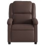 Reclining massage armchair in brown synthetic leather by , Armchairs - Ref: Foro24-371784, Price: 234,99 €, Discount: %