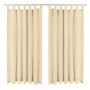 Cortinas de micro-raso con bucles 2 unidades 140x245 cm beis de vidaXL, Cortinas y visillos - Ref: Foro24-132218, Precio: 26,...