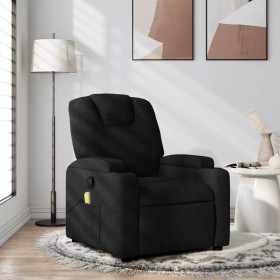 Black fabric massage recliner by , Armchairs - Ref: Foro24-372379, Price: 241,56 €, Discount: %