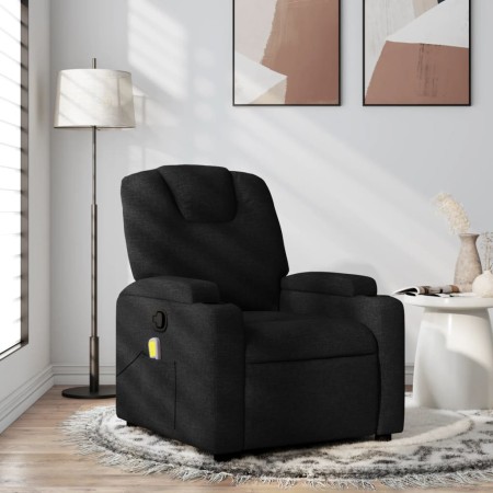 Sillón reclinable de masaje de tela negro de , Sillones - Ref: Foro24-372379, Precio: 241,56 €, Descuento: %