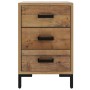 Brown recycled solid pine wood bedside table 40x30x55 cm by vidaXL, Nightstands - Ref: Foro24-349913, Price: 117,10 €, Discou...