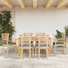 Garden dining set 7 pieces solid teak wood by , Garden sets - Ref: Foro24-3155778, Price: 1,00 €, Discount: %