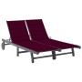 Garden lounger for 2 people and solid acacia wood cushions by , Loungers - Ref: Foro24-3061398, Price: 367,34 €, Discount: %