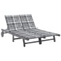 Garden lounger for 2 people and solid acacia wood cushions by , Loungers - Ref: Foro24-3061403, Price: 362,71 €, Discount: %