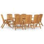 Garden dining set 9 pieces solid teak wood by , Garden sets - Ref: Foro24-3154922, Price: 1,00 €, Discount: %