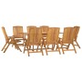 Garden dining set 9 pieces solid teak wood by , Garden sets - Ref: Foro24-3154922, Price: 1,00 €, Discount: %