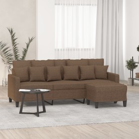 3-seater sofa with brown fabric stool 180 cm by , Sofas - Ref: Foro24-3201092, Price: 369,99 €, Discount: %