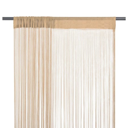 Fringe curtains 2 pieces 140x250 cm beige by vidaXL, Curtains and curtains - Ref: Foro24-132405, Price: 18,32 €, Discount: %